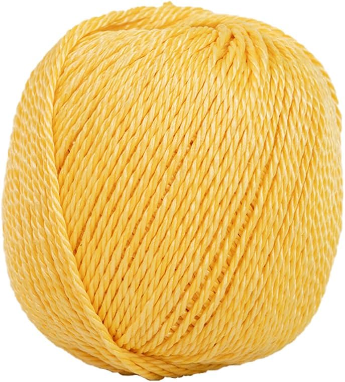 AZUKA® Nylon Twine Rope Balls 2mm x 100 Yards - Pack of 4 (Golden Yellow) | Durable Utility Rope for Indoor & Outdoor Use | Ideal for Clothesline, Packing, Crafting, and More