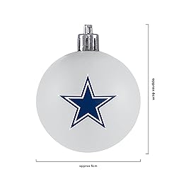 FOCO Forever Collectibles NFL Ball Ornament (Set of 12) NFL Team: Dallas Cowboys