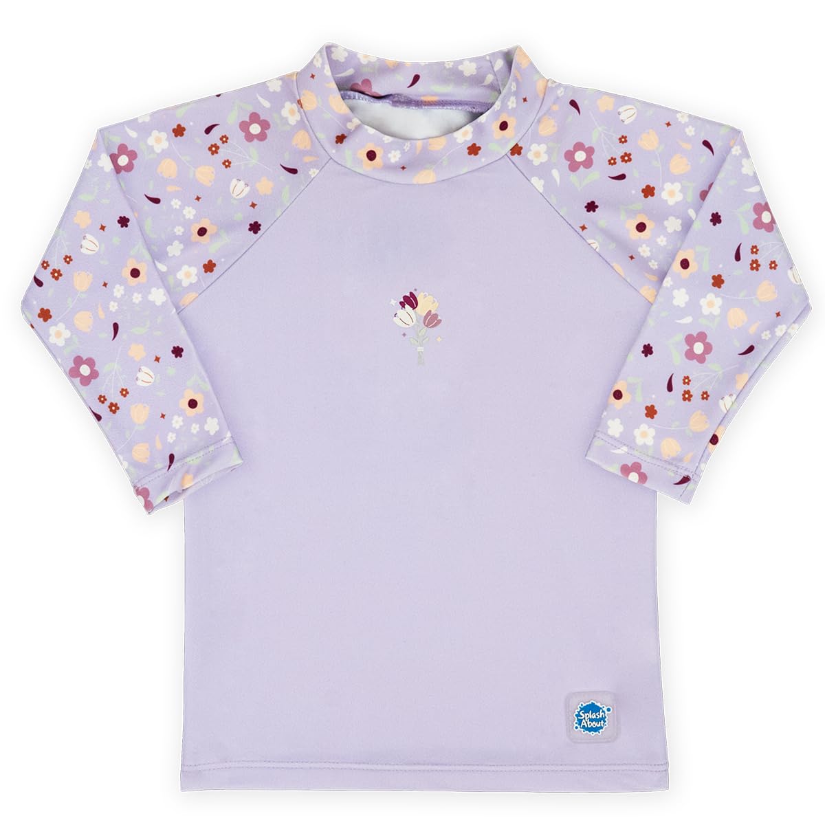 Splash About Long Sleeve Rash Top, Lilac Spring - 1 Year