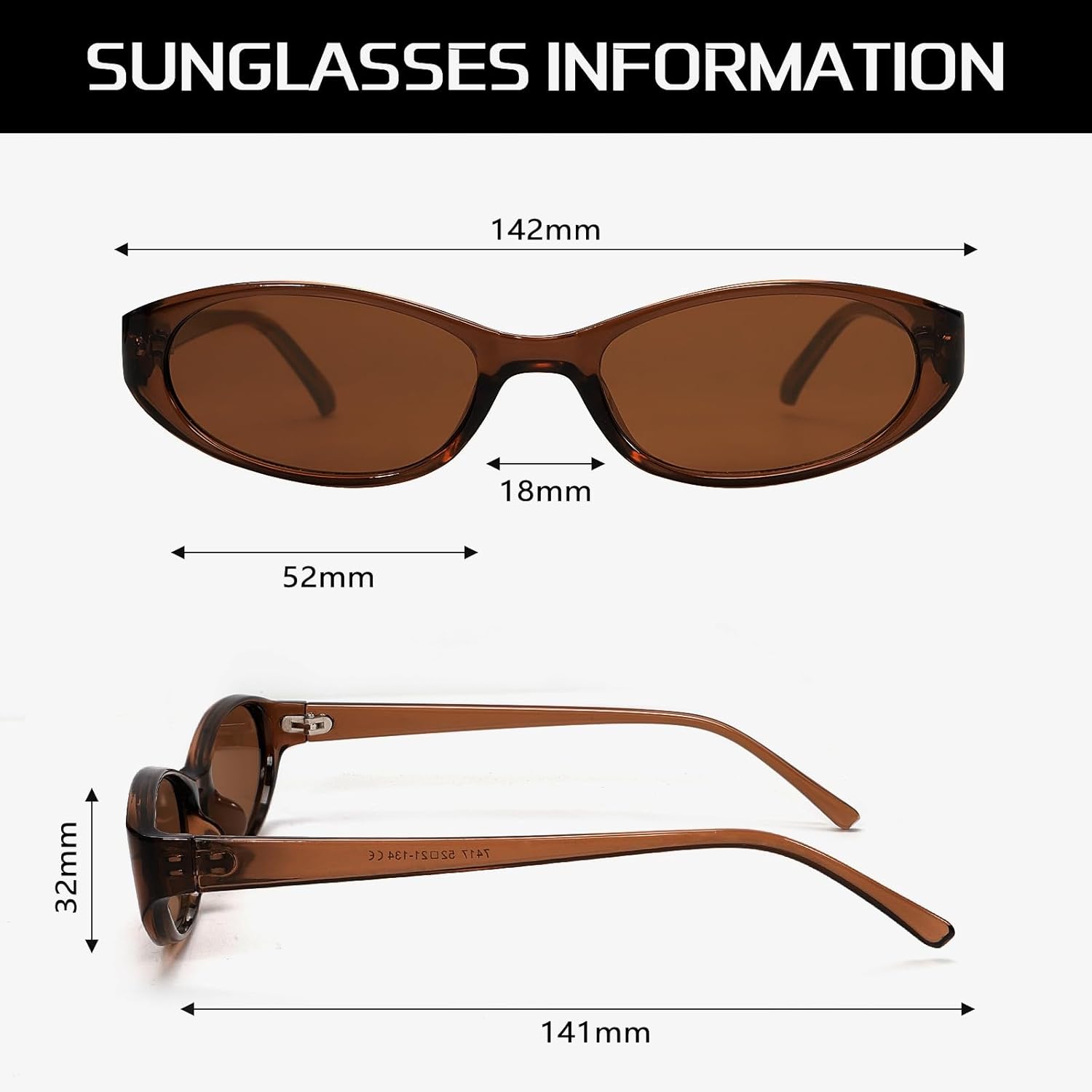 Retro Oval Sunglasses for Women 2026 90s Small Chic Cat Eye Sun Glasses Sunnies Lightweight Shades - Image 5
