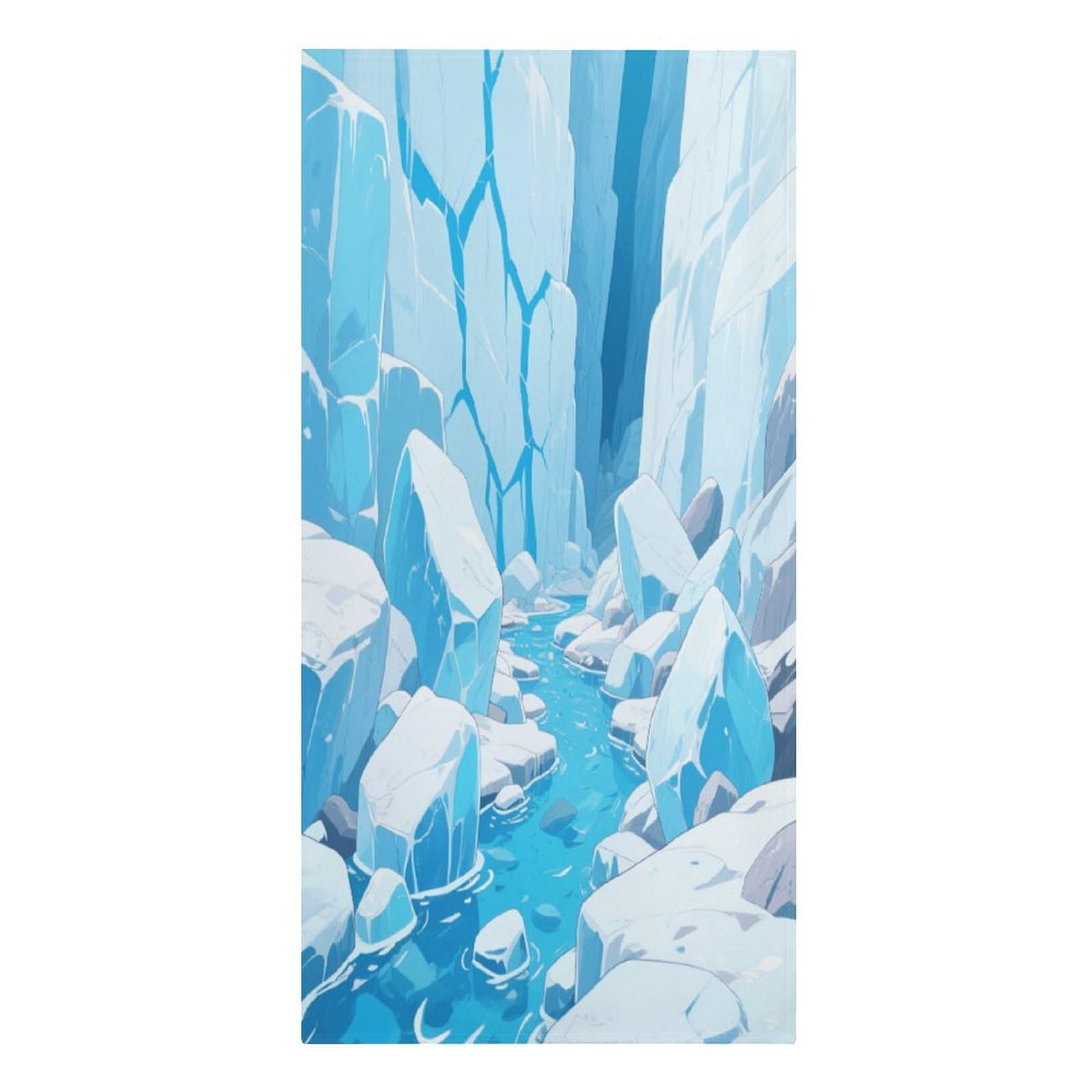 Fekiloot Men's Style Glacier Canyon Large Beach Towel, Travel Towel For Adults Wo, Pool Towels For Beach, Camping, Swim Pool, Gym, Sports& Yoga 61.4"X30.3"