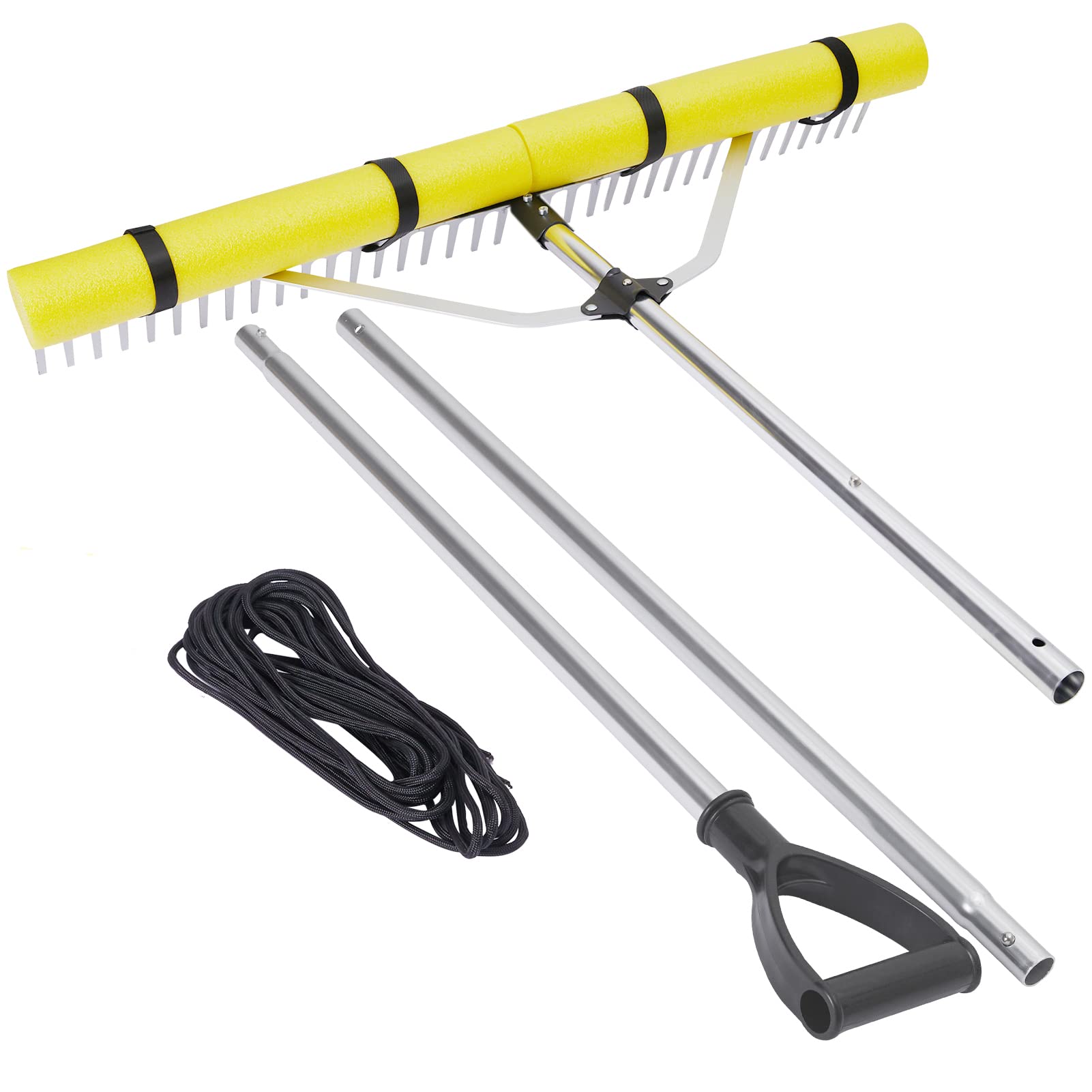 Floating Weed Lake Rake,Lake Weed Cutter,Multifunctional Foldable Heavy