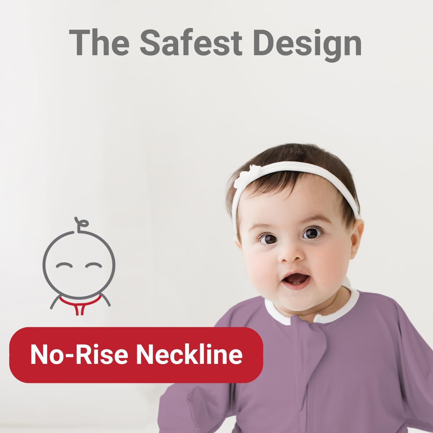 bebon Transition Swaddle - Baby Wearable Blanket - Cozy Sleep Sack, Wrap with 2-Way Zipper - 95% Bamboo Viscose, 5% Spandex (Lavender Bliss, Small 4-8 Month)