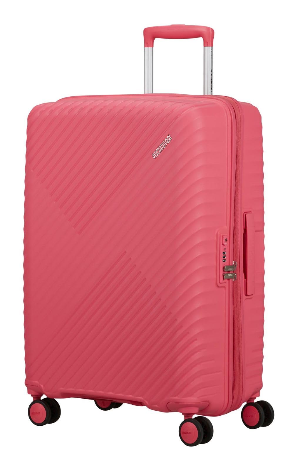 American Tourister Diablast Spinner 68/25 TSA EXP Trolley Pink Glitch Rosa