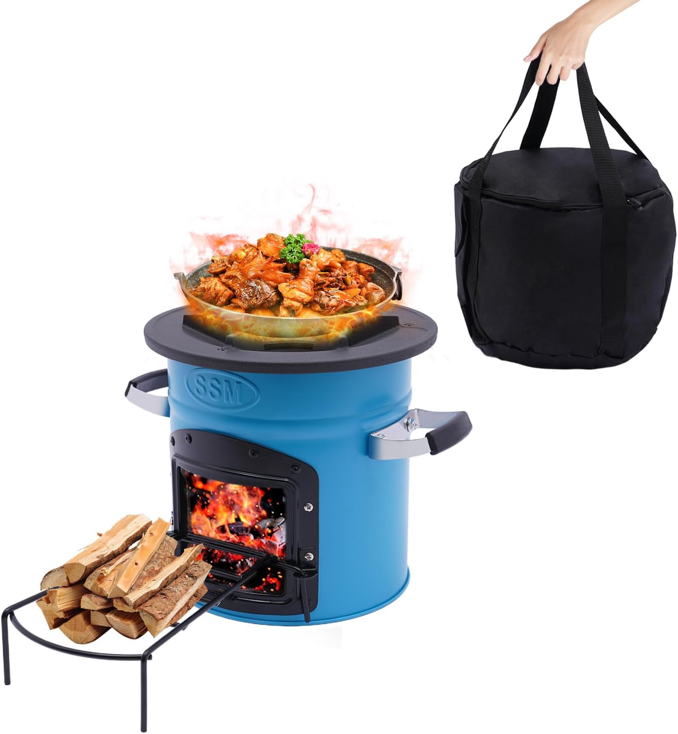 Rocket Rice Cooker Amazon.com: Wood Burning Camping Stove Rocket Stove Picnic BBQ Cooker ...
