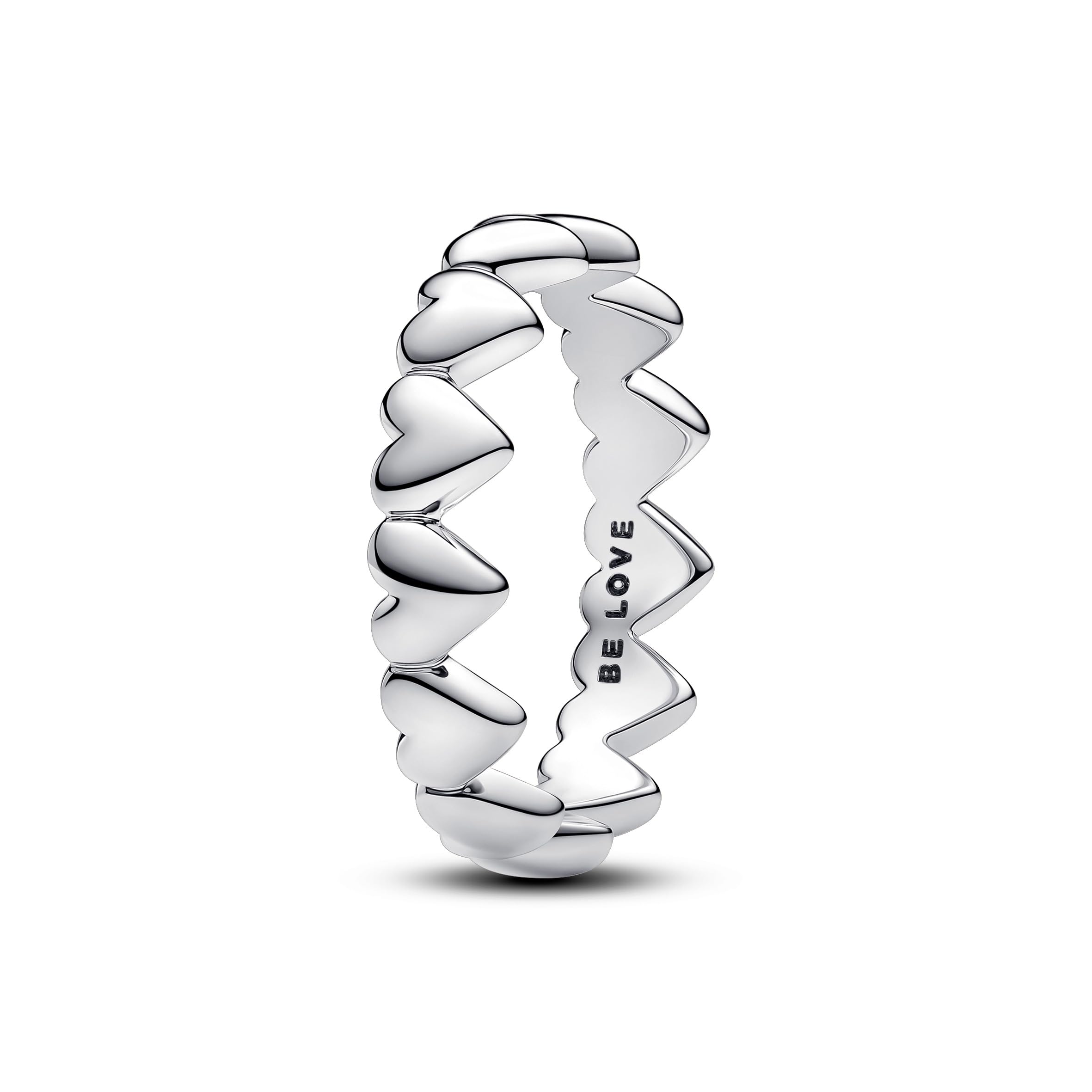 PANDORA Damenring Reihe aus Herzen Silber 193427C00