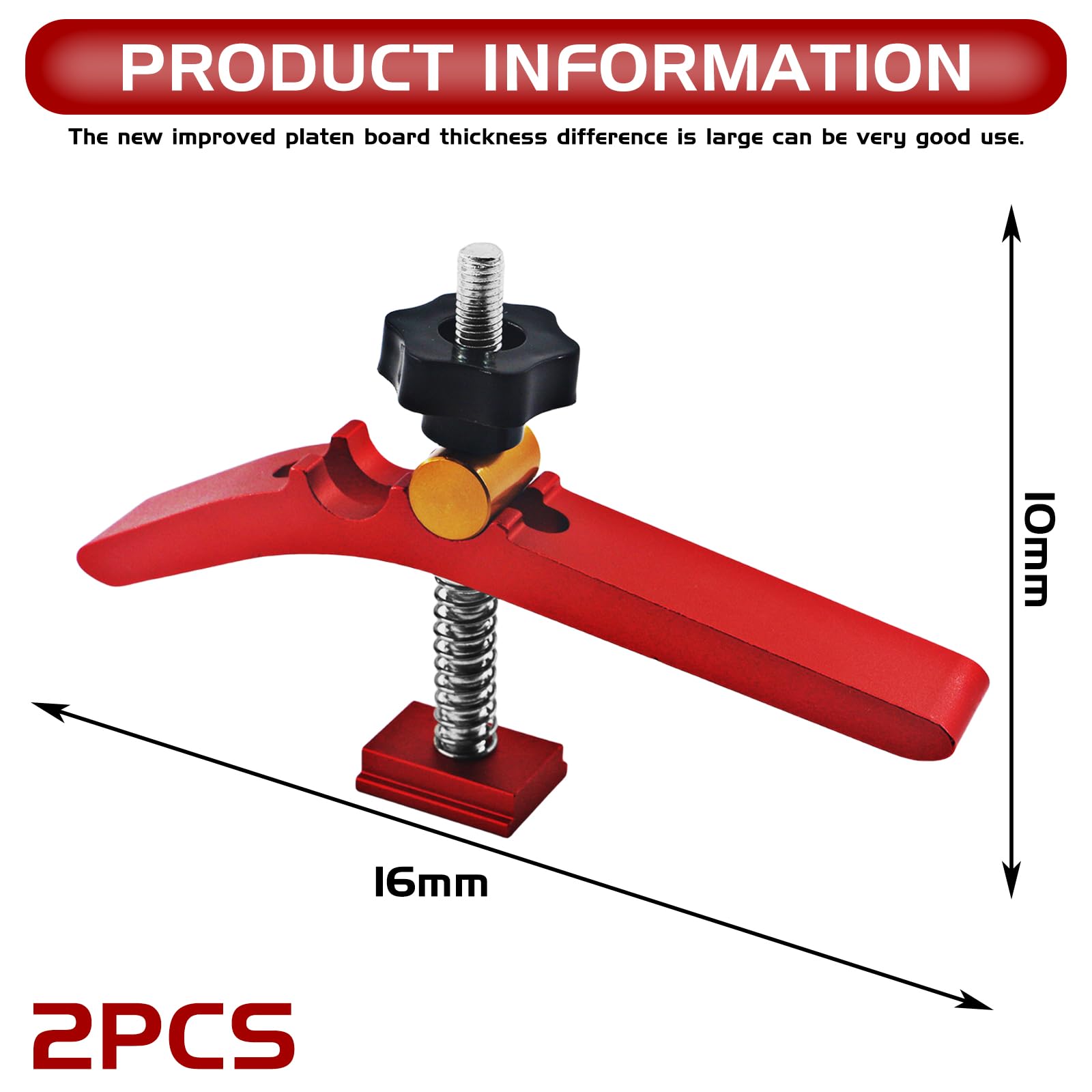 Bordeag 2pcs T-Track Clamp, T Track Clamp, Rail T Track Pince De Serrage Pince De Maintien En T Pince À Rainure En T Alliage D'aluminium Butée De Rail En T Pour Rail En T Outil De Travail Du Bois
