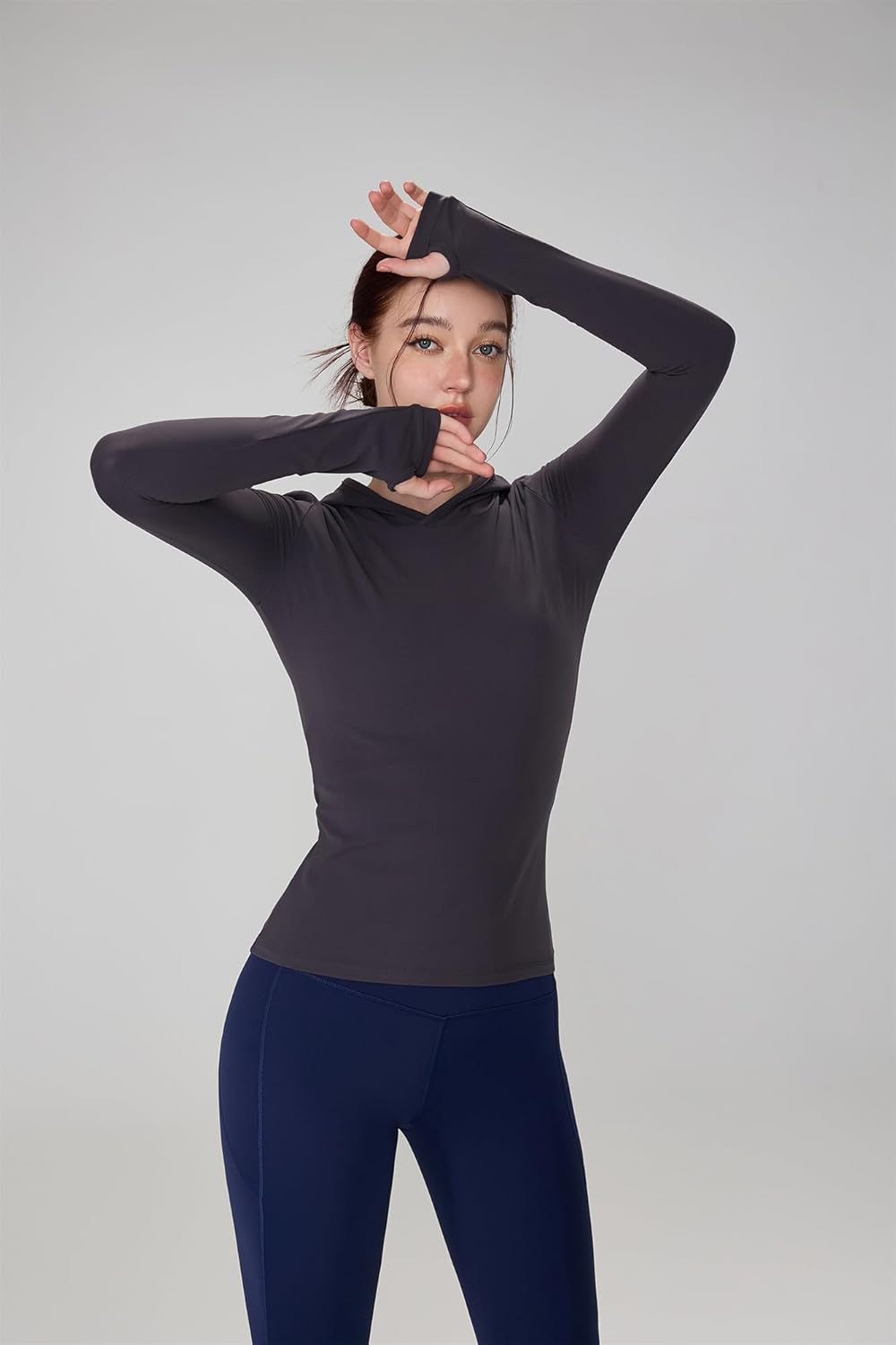 altiland UPF 50+ Buttery Soft Long Sleeve Shirts for Women, Workout Running Athletic Outdoor Tops with Hood and Thumb Holes