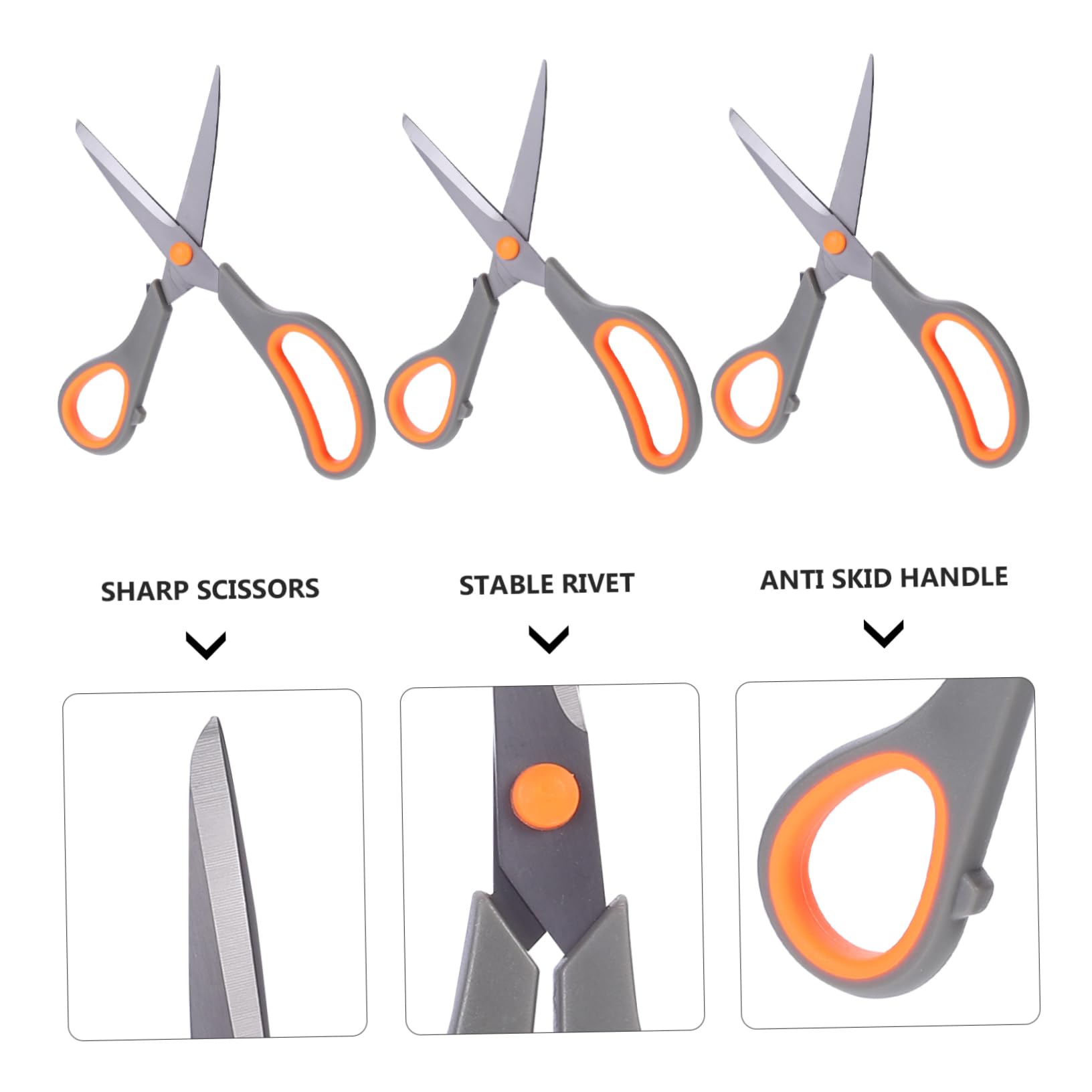 Lot de 4 Ciseaux Multifonctions en Acier Inoxydable Résistants la Rouille pour Artisanat, Couture et Bricolage, Poignée Confortable pour Usage Domestique et Bureau