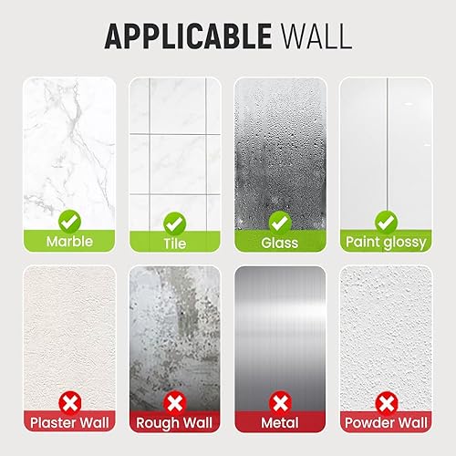 Miniatura 4 de Ganchos de ventosa mejorados para coronas en vidrio, ganchos para toallas sin taladro, ganchos de acero inoxidable impermeables con ventosa para