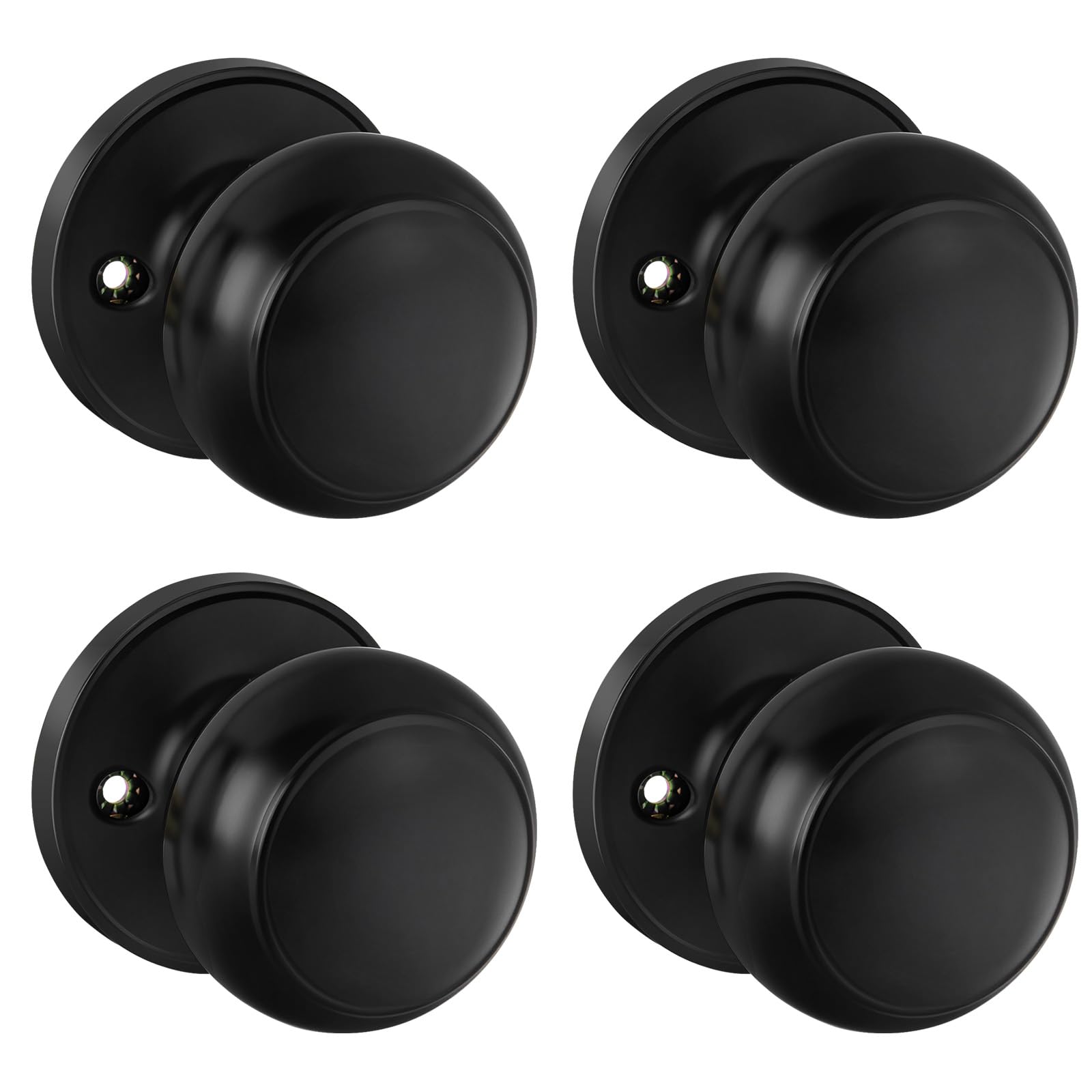 Haidms 6 Pack Matte Black Door Knobs Interior Privacy, Black Interior Door Knobs for Bedroom or Bathroom Classic Round Doorknobs Hardware — Amazon image 10