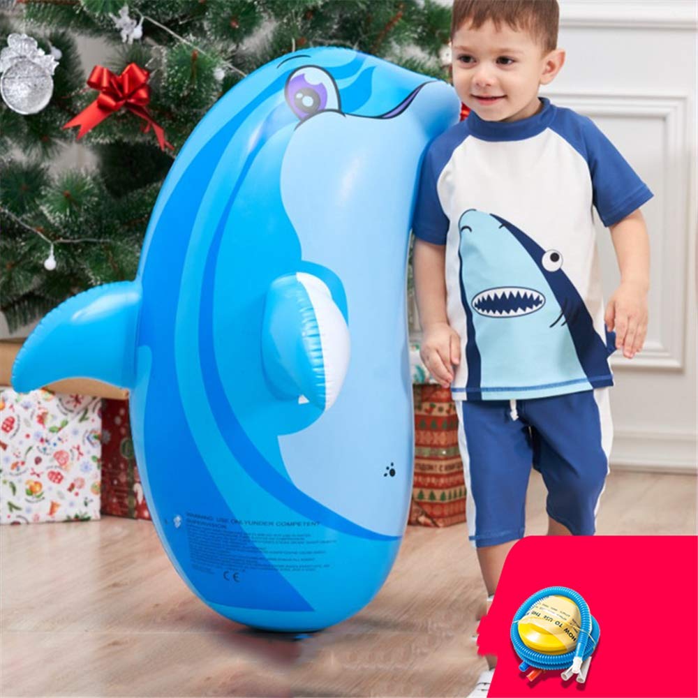 Sacco da Boxe Gonfiabile del Delfino, Delfino Gonfiabile di Esplosione della Borsa 3D Bop, per i Bambini Adolescenti Adulti Che allevia Il Body Building di Pressione