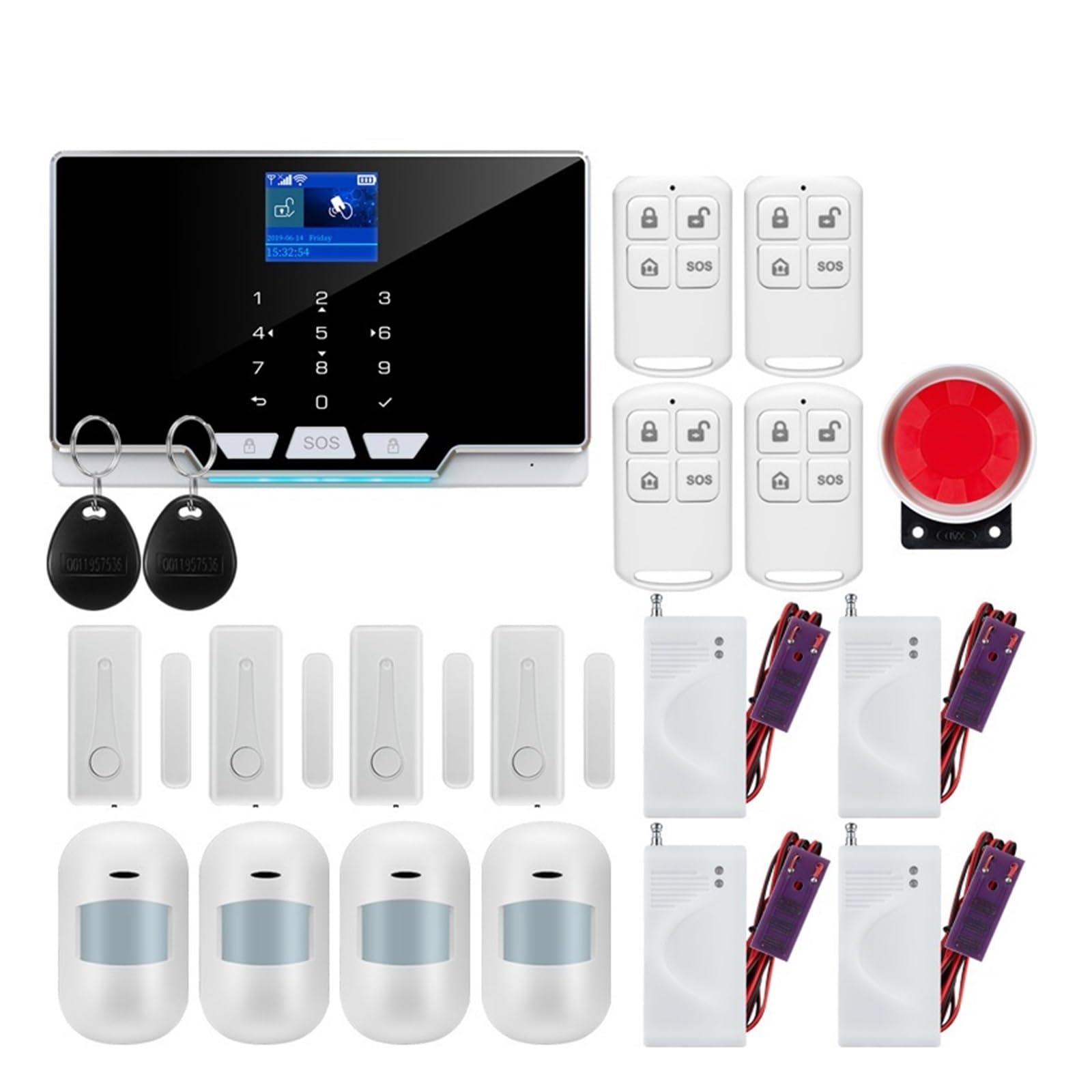 de Alarma de Seguridad for el hogar gsm con Detector de Sensor de Movimiento inalámbrico, ladrón antirrobo,FáCil ConfiguracióN Y Uso