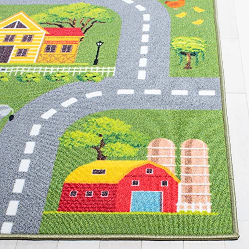 Tapete Deco SAFAVIEH Kids Playhouse 166x112 cm Verde/Gris miniatura 3