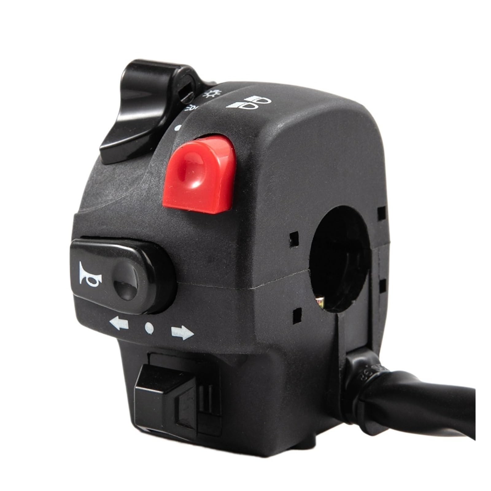 Interruptor izquierdo para manillar de moto: control de intermitentes y bocina 8