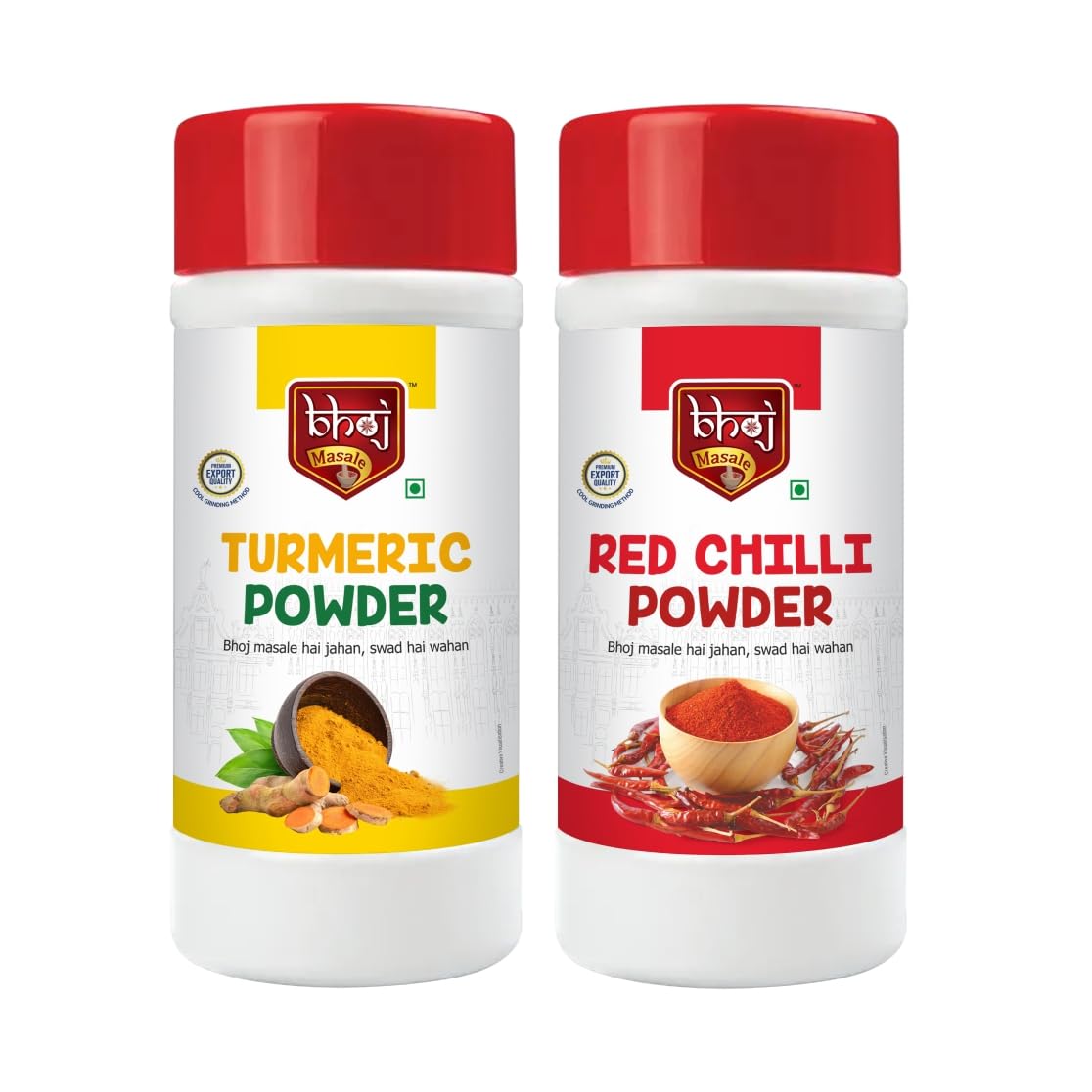 Bhoj Masale Haldi And Red Chilli Powder Combo Pack Net 450GM Each Gross Total 1 kg (net 0.9kg) | Aromatic Spice for Flavorful Indian Cooking | For Flavorful Cooking | No Artificial Flavor Added (B0CG9LP1FV) Amazon Price History, Amazon Price Tracker