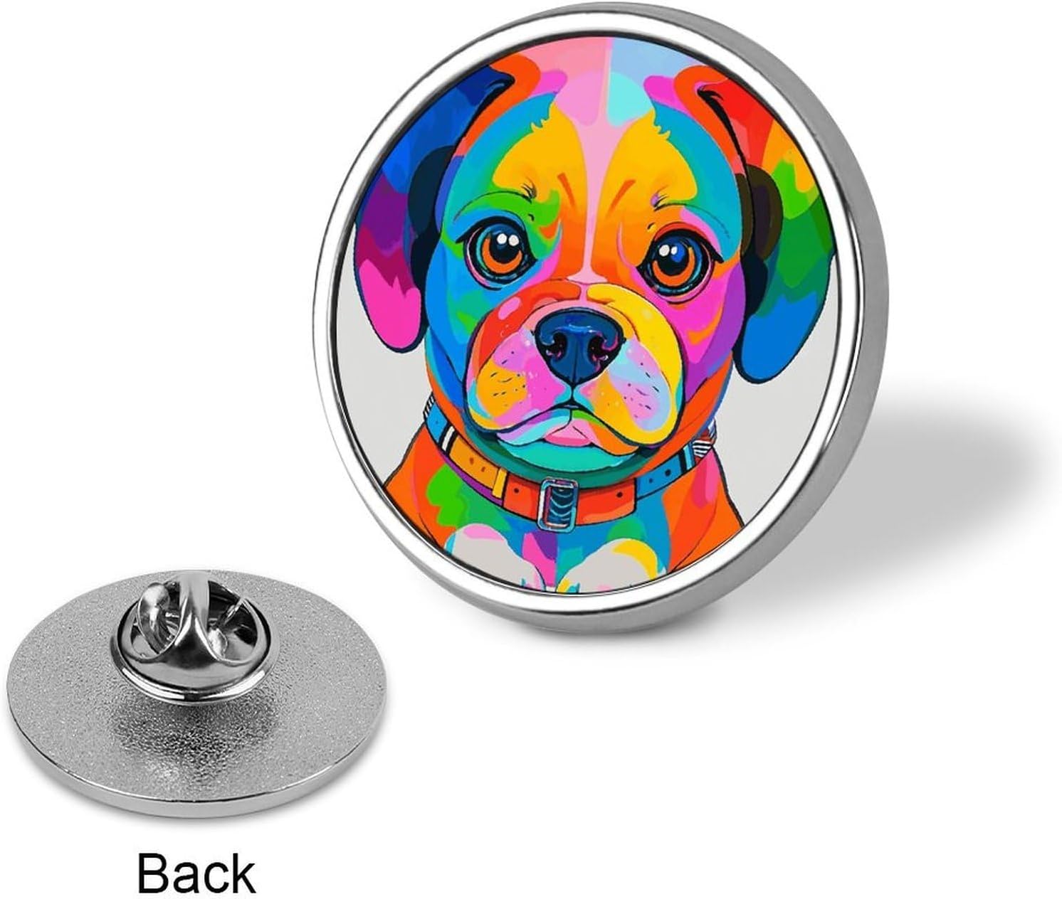 Colorful Dogs Brooch Pins Lapel Pins for Men Women Badge Button Cover Decorative Jewelry Charms for Hats Bags Backpacks Suits Shirts Scarves Clothing Accessories Banquet Wedding Gift image 3
