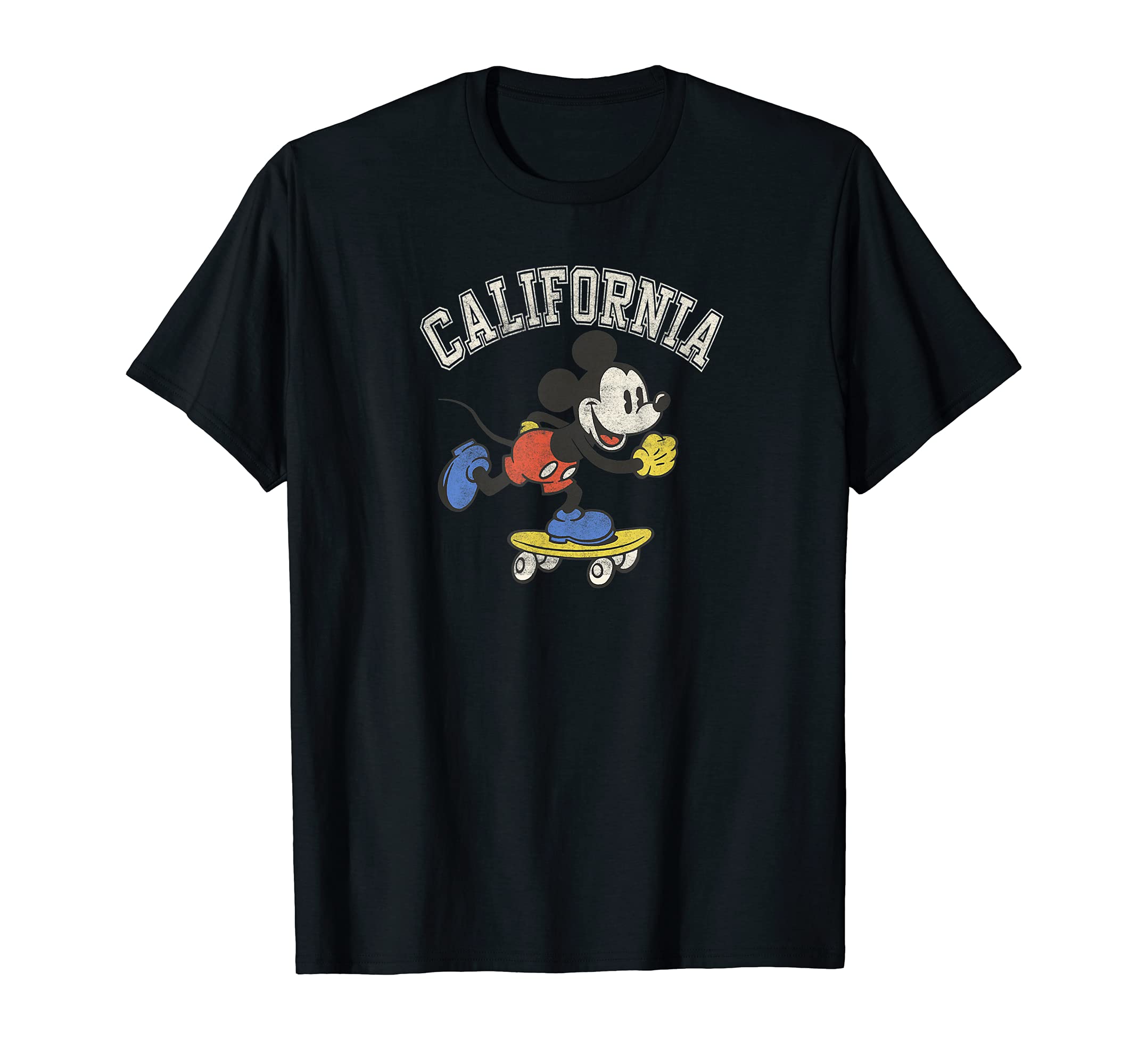 DisneyMickey Mouse On A Skateboard California Arch T-Shirt