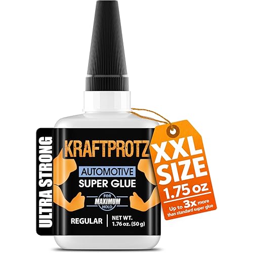 Automotive Super Glue Liquid 1.76 oz XXL – for Cracks in Trim, Panels, Headlights & Clips – Fast-Drying, Oil & Heat Resistant Bond for Cars, Motorcycles & RVs – Thin Cyanoacrylate