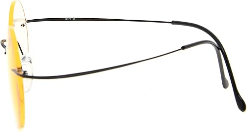 Miniatura 10 de CessBlu Gafas de lectura redondas de titanio anti rayo azul sin montura para mujeres y hombres