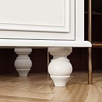 Vista 9 de FAMAPY Cómoda blanca con 9 cajones, cómoda de madera, asas de metal dorado, patas de madera, 9 cómodas para dormitorio