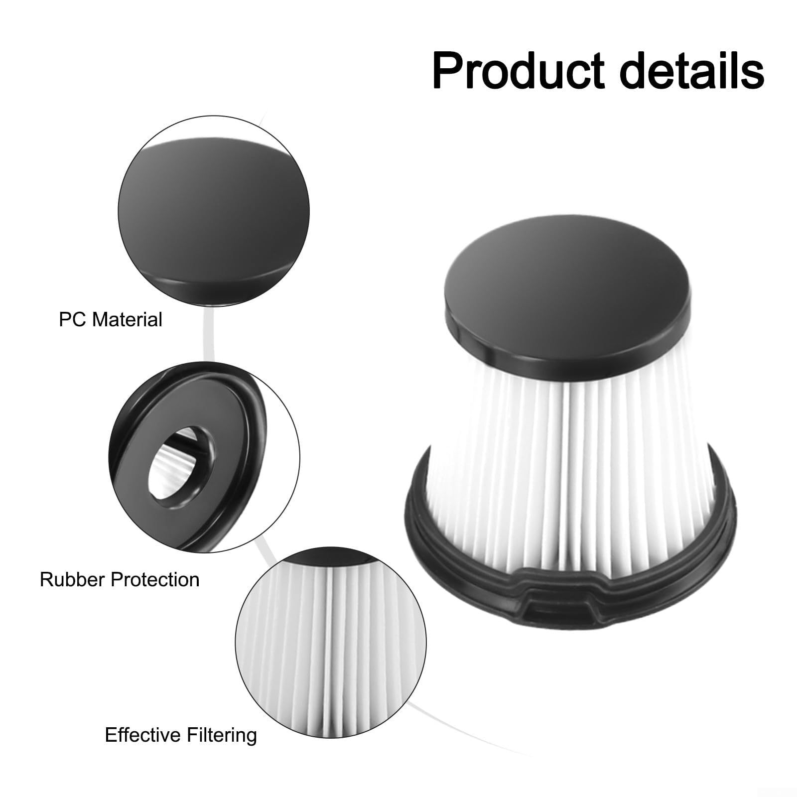 Set Filtri Di Ricambio Per Aspirapolvere Shark Detect Pro - 1 Filtro Posteriore + 2 Pre-filtri, Compatibile Con IW3511, IW3120, IW1111, IW1120, Lavabili
