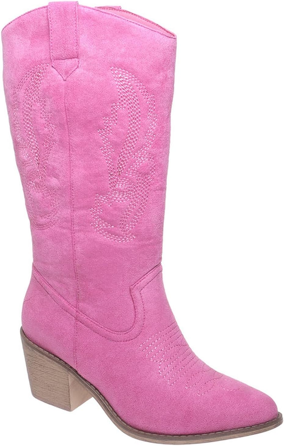 Pierre Dumas Women's Cowboy Boots Western Fashion Cowgirl Mild Calf Boots Low Chunky Block Heel Pointed Toe Boots