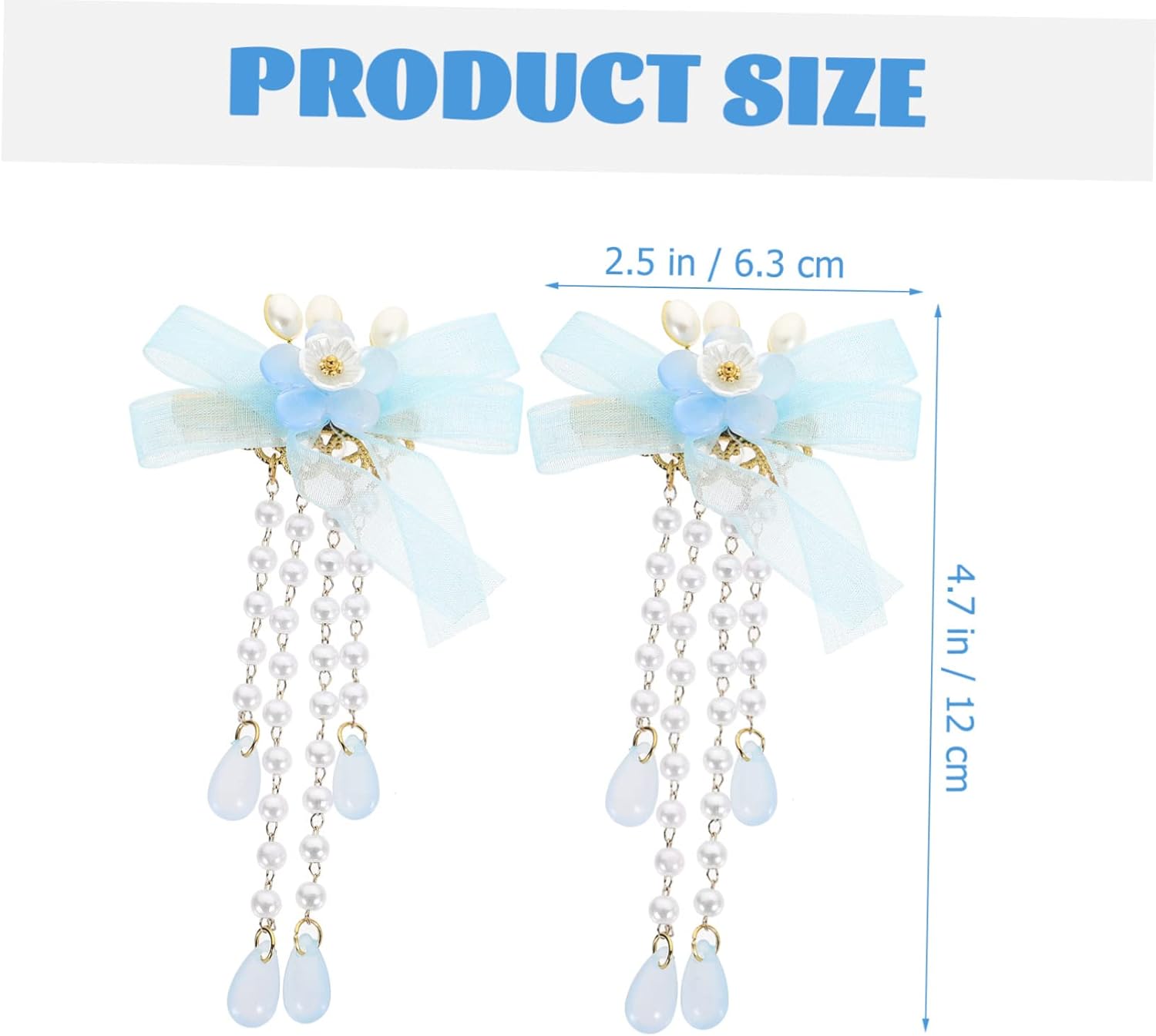 Wedding Headwear,10 Pcs Tassel Flower Hair Clip Flower Hair Barrettes Flower Pearl