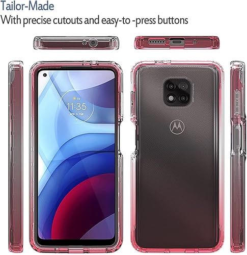 Miniatura 5 de Funda transparente compatible con Moto G Power 2021 (no compatible con la versión 2020), funda Motorola G Power, bonita funda protectora de TPU de