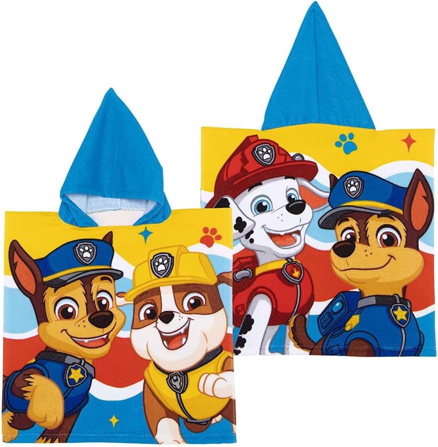 Paw Patrol Microfibre Poncho with Hood 55 x 55 cm