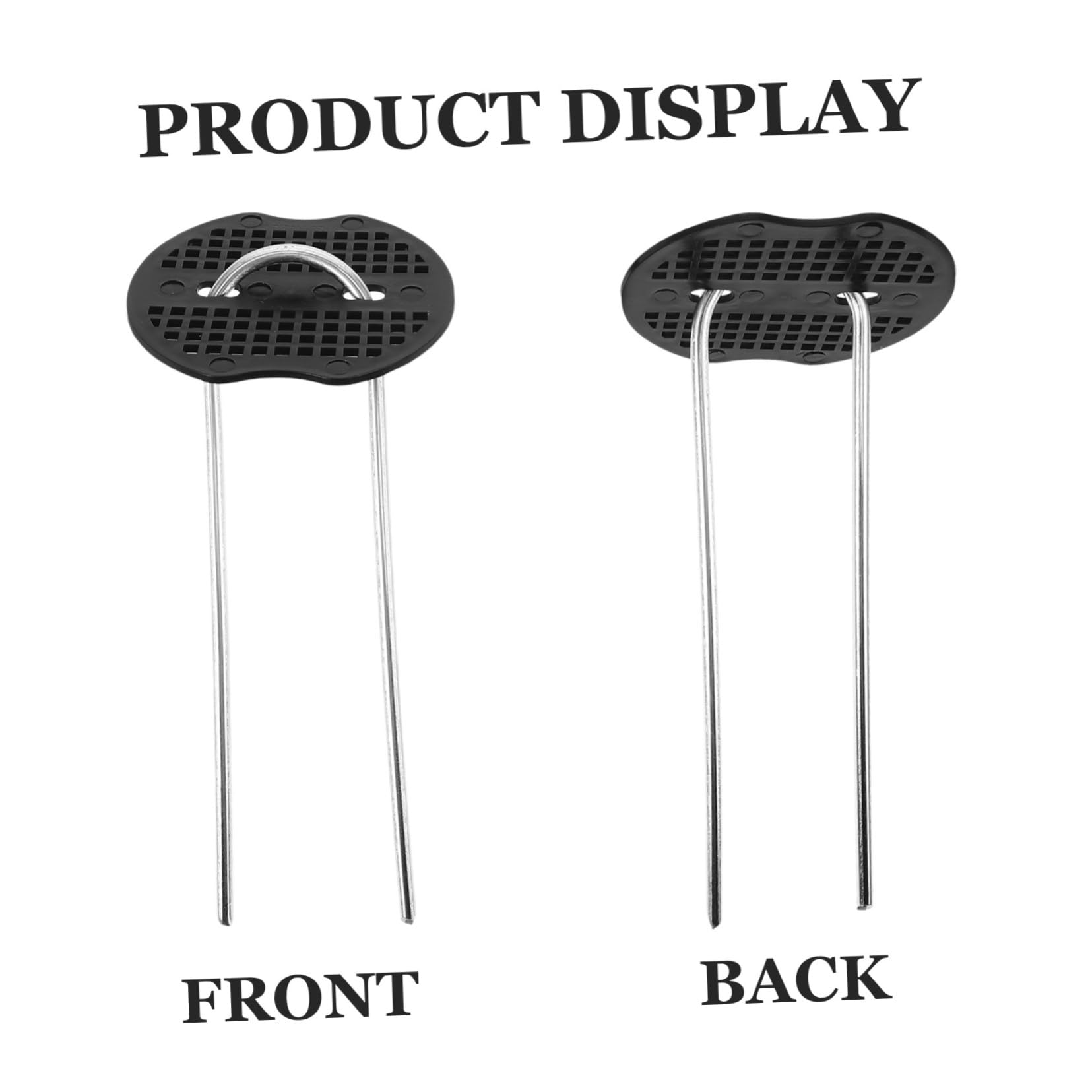 BESTonZON 50 Ensembles Piquets U Galvanisés pour Fixation Sol Lot de Outils de Fixation Solides pour Bâche Paillage et Aménagement Paysager Extérieur