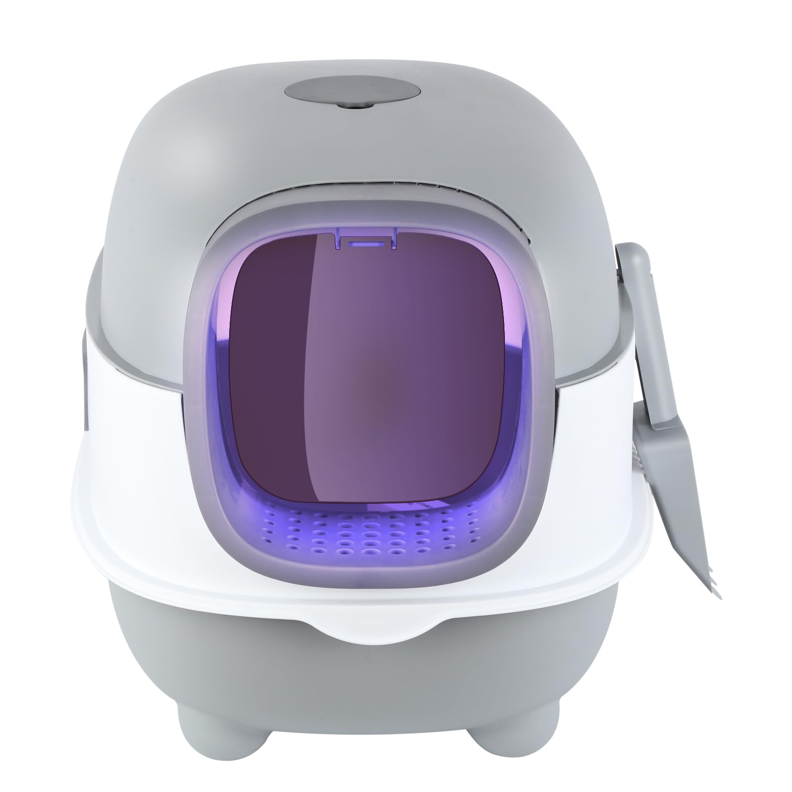 Inodoro para gatos, autolimpiante, caja de arena para gatos, portátil, con tapa, arena automática para gatos, autolimpieza para gatos (gris)