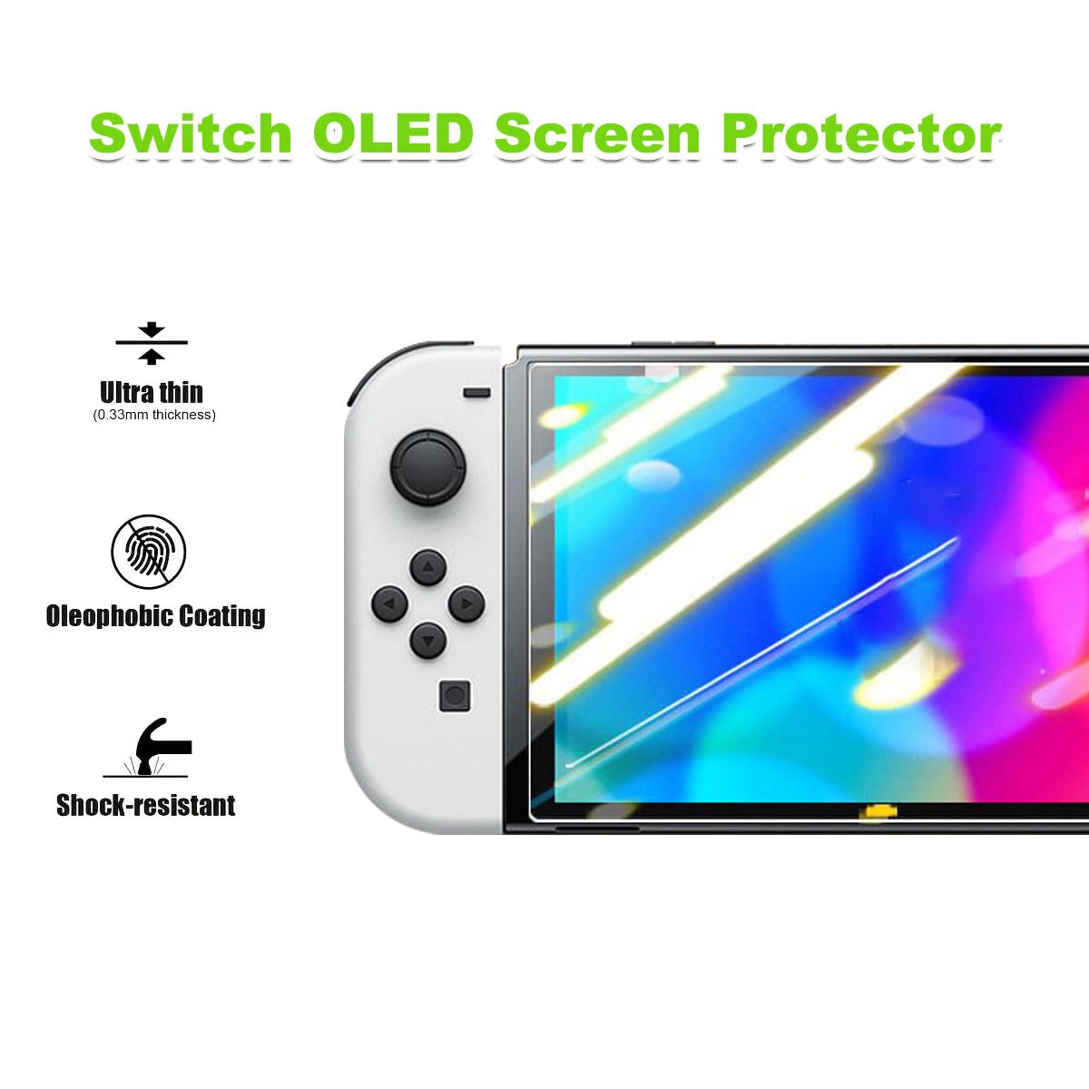Carrying Case for Nintendo Switch OLED, Switch OLED Case, Screen Protector, Thumb Grips Caps, Portable Accessories Bundle Protective Cover for Console & Accessories Storage Travel Carry Cases, Green