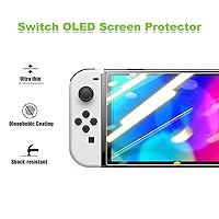 Vista 4 de Carrying Case for Nintendo Switch OLED, Soft Switch OLED Case, Screen Protector, Thumb Grips Caps, Switch OLED Accessories Protective Cover for