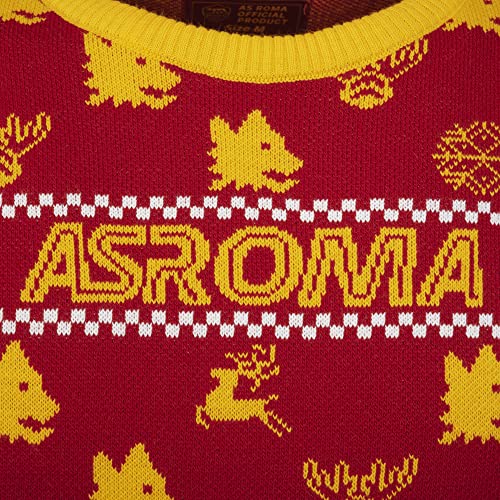 Pull de Noël 2022 AS Roma sweater mixte chaud et confortable