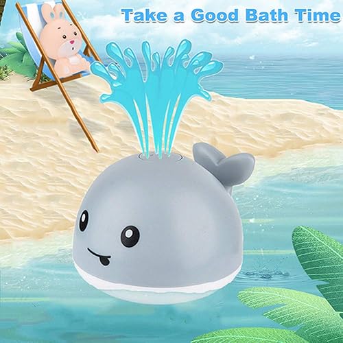 Miniatura 2 de ZHENDUO - Juguete de baño para bebé, ballena con espray automático de agua con luz LED, aspersor de inducción, juguete para tina, regadera, baño y
