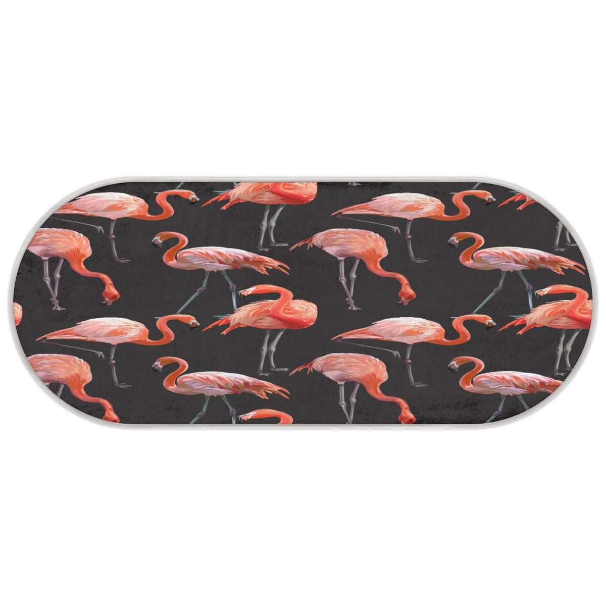 TropicalLife Dywan z flamingiem 50 x 120 cm, flaming długie włosy pogrubione dywaniki do pokoju kuchni domu łazienki wewnątrz antypoślizgowa mata podłogowa dywaniki