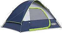 UNP 4 Person Waterproof Windproof Camping Tent with Rainfly - Easy Setup Portable Dome Tent for Hiking & Fishing (8x7x48")