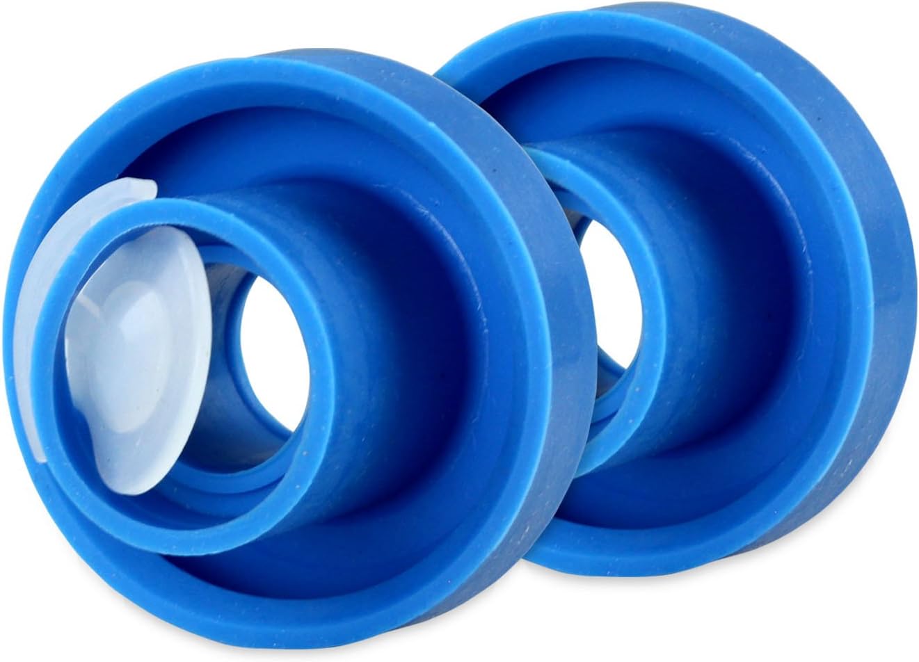 2PK of Splash-Free Caps for 48mm Screw Top or Snap on Crown Tops (will need to remove the white ring inside the cap) works with Water Dispensers with Probes or 3/5 Gallon Bottles