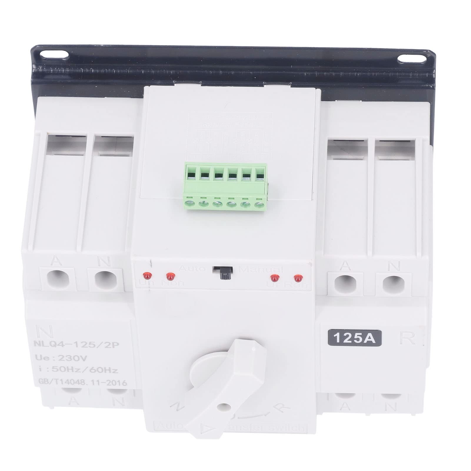 Interruptor de Transferencia Automática de Doble Potencia, Interruptor Selector Eléctrico 230 V 2p con Protección Contra Cortocircuitos, Sobrecarga y Subtensión