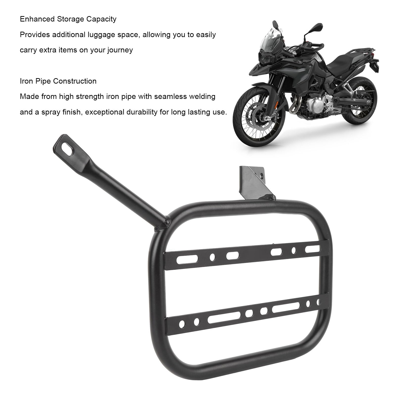 Luocute Motocykl Universal Saddle Work, Batters Stojaki na montaż do F900GS 2023-2025, Motocykle Saddle Caking Stojaków, Mocowanie w Torbie z żelaznym Bagażem, Lewa Strona
