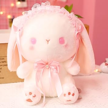 Gift Rabbit Plush Pillow, Animal, Sleeping Pillow, Sewing Wrapping, Cute, Plush Cushion, Bedding, Toy, Animal, Body Pillow, Soft, Gift for Kids, Pink, Fluffy, Animal Body Pillow, Healing Type, 9.1 inches 23 cm, Decorative Chair