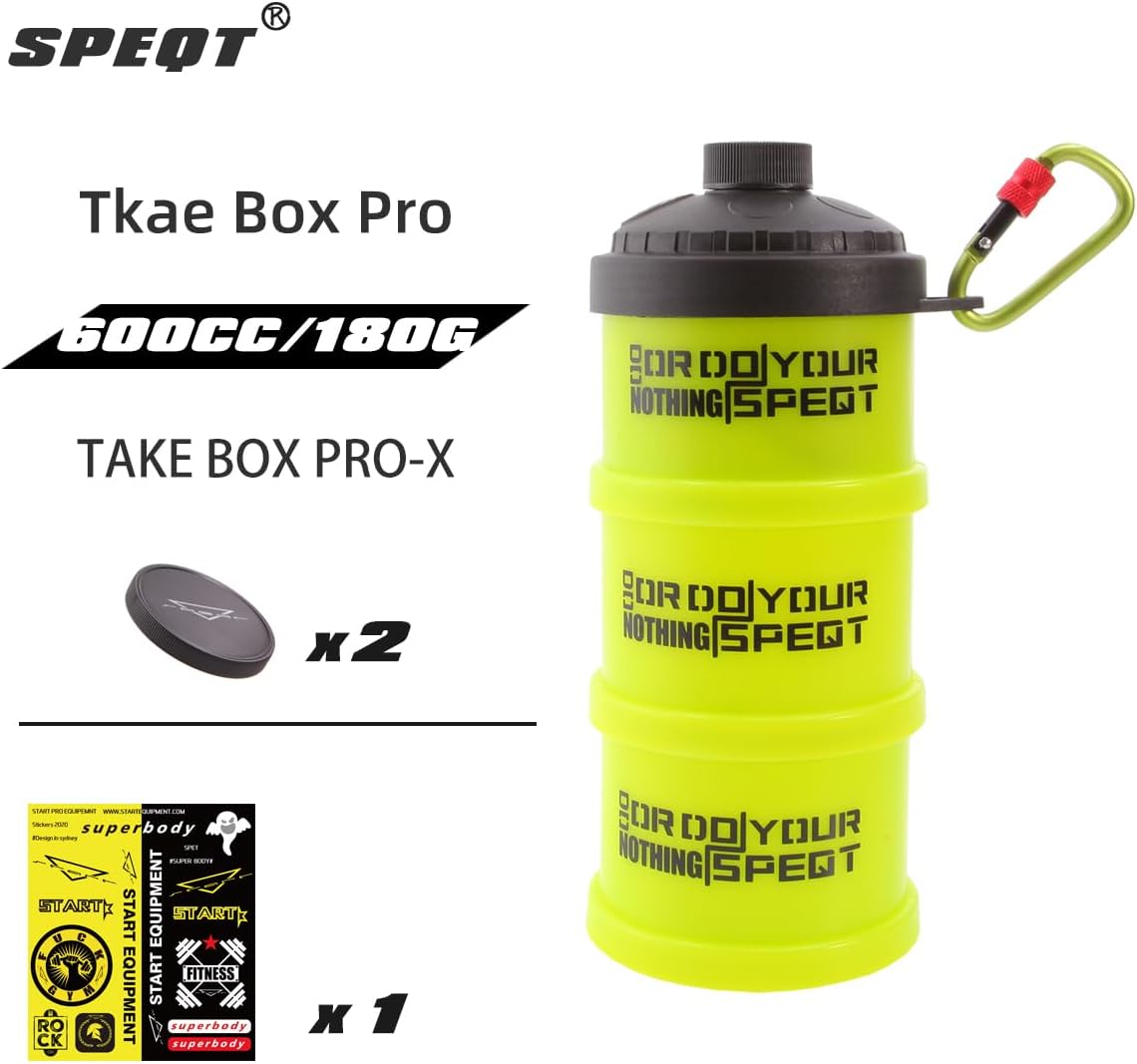 Protein Powder Stackable Container To Go,with Top Cap Funnel for Water Bottle,Twist Lock Portable Supplement Organize Storage Dispenser for Pre/Post Workout,Fitness,Travel,Gym - Image 3