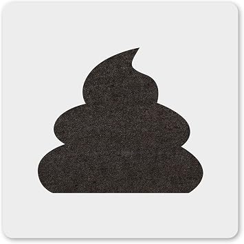 MAGJUCHE Poop Stencil 12 Inches, Reusable Stencil for Painting DIY Crafts Decor
