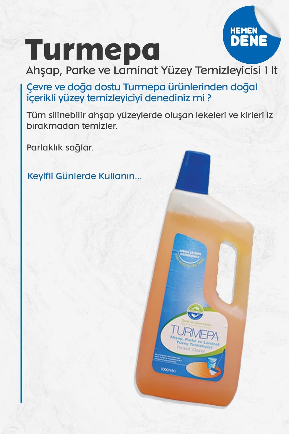 Turmepa Ahşap Yüzey Temizleyicisi 1000 ml, 7 AL 6 ÖDE ve Hediye Pamuk