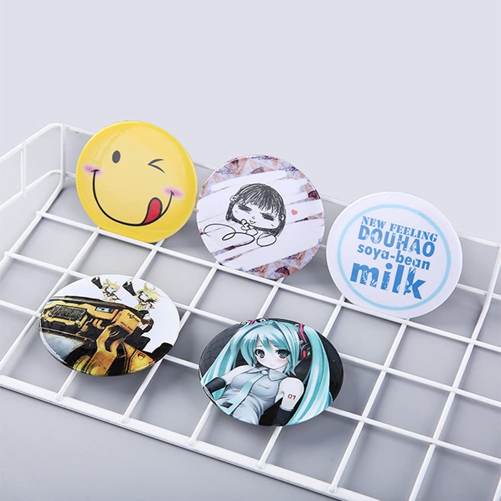 58 mm Pulsante Vuoto Badge Maker Pin Parti Metallo Bottoni Grandi Conchiglie Coperchio Posteriore Plastica Componenti file Trasparenti Artigianato fai-da-te Articoli Artistici (98 pezzi)