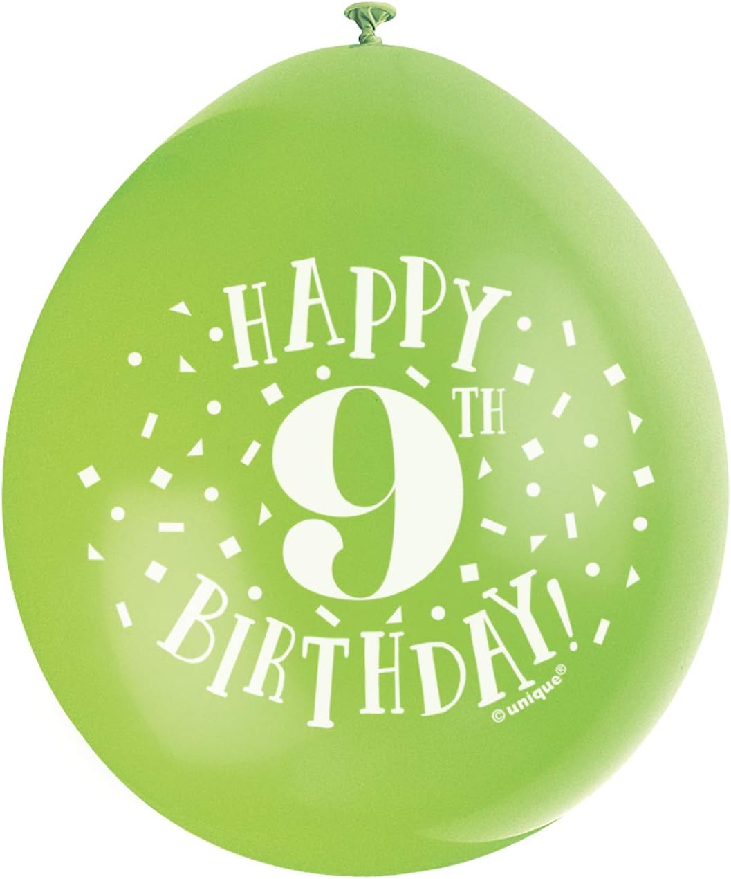 Happy 9th Birthday Assorted Colors Latex Balloons (22cm) Pack of 10 - Festive & Fun Party Decorations, Orange - Image 4