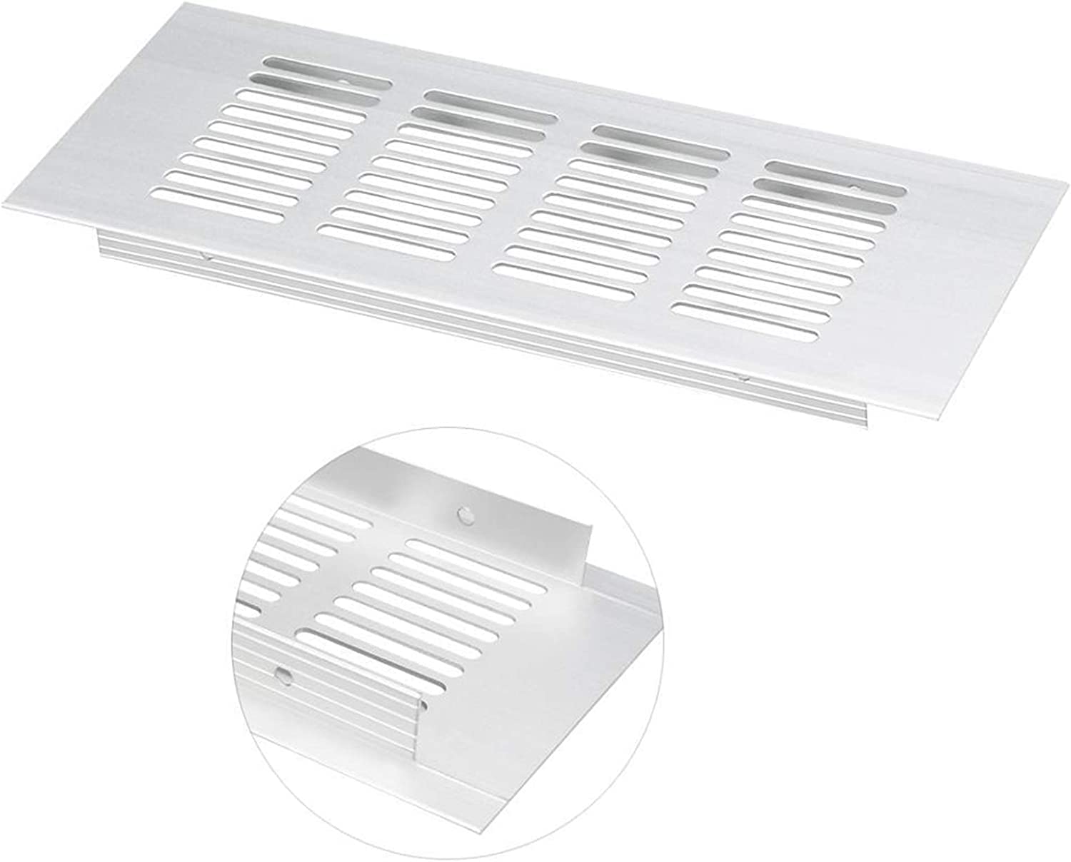 SBZIOJHDR vent cover, Air Vents Grille,ventilation opening grille, New 2pcs Rectangle Shape Vention, Aluminum Alloy Louvered Grill Cover