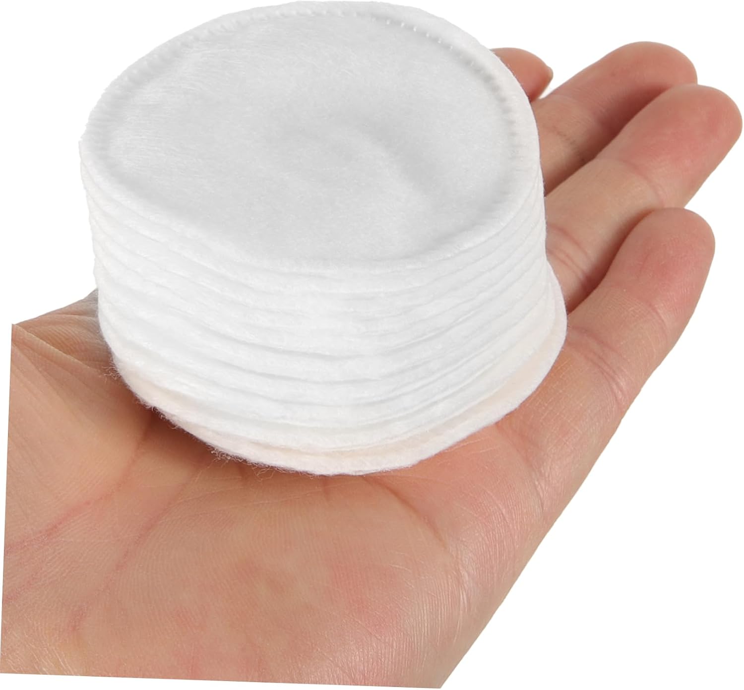 200 Count White Cotton Makeup Remover Pads, Round Three Layer