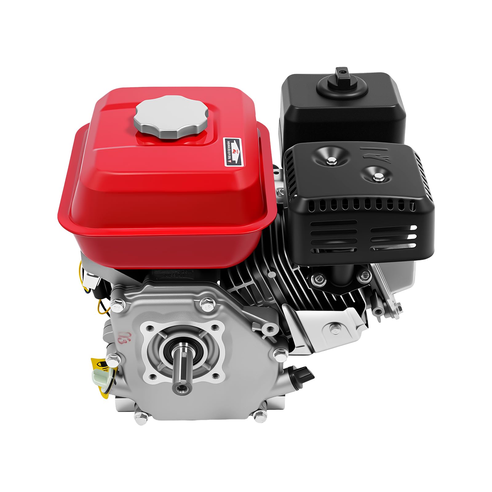 Motore a Benzina 7,5HP Singolo Cilindro, Raffreddamento ad Aria, Avviamento a Strappo, Allarme Olio, Silenzioso e Resistente, Pompe Motozappe Edilizia, 4kW, 3600rpm